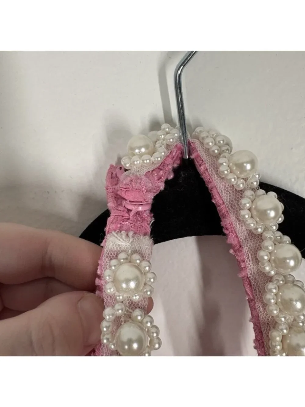 Hyacinth House Tuckernuck Women XS Pink Tweed & Pearl Petra Halter Mini Dress - Picture 10 of 13